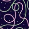 Continios line doodle seamless pattern. Creative abstract squiggle style drawing background for children or trendy