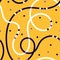 Continios line doodle seamless pattern. Creative abstract squiggle style drawing background for children or trendy