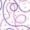 Continios line doodle seamless pattern. Creative abstract squiggle style drawing background for children or trendy