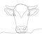 Continuous drawing of a bull symbol of 2021. Postcard in one line. holiday element for losses, calendars. vector illustration