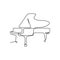 Continuous Drawing Line piano music instrument with minimalist design characteristics