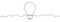 Continuous editable line drawing of light bulb. Light bulb icon in one line.