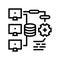 continuous integration software line icon vector illustration