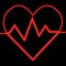 Continuous line art medicine heart heartbeat neon