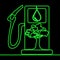 Continuous line Biofuel fuel pump neon concept