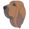 Continuous line Bloodhound. Single line minimal style dog vector illustration. Portrait