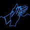 Continuous line Clapping hands Applause concept
