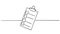Continuous line Clipboard icon design template handddrawn doodle style
