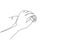 Continuous line drawing baby\\\'s hand holding father\\\'s finger. Beautiful sleeping baby girl. Newborn little baby girl