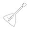 Continuous line drawing of Balalaika icon. Simple element illustration. Balalaika symbol design template. Can be used