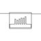 Continuous line drawing of bar chart, Grow graph with cheklist, Business Infographic, object one line