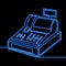 Continuous line drawing Cash register neon concept