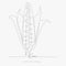 Continuous line drawing. corn. simple vector illustration. corn concept hand drawing sketch line