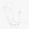 Continuous line drawing. dreamy cat. simple vector illustration. dreamy cat concept hand drawing sketch line