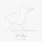 Continuous line drawing. duckling. simple vector illustration. duckling concept hand drawing sketch line