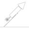 Continuous line drawing firework rocket concept