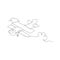 continuous line drawing of flight biplane. isolated sketch drawing of flight biplane line concept. outline thin stroke vector