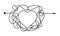 Continuous line drawing of heart. Black and white vector minimalist illustration. Love concept made of one line.