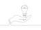 Continuous line drawing light bulb symbol idea