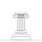 Continuous line drawing pedestal column concept