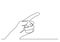 Continuous line drawing of pointing finger gesture