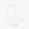 Continuous line drawing. rain boots. simple vector illustration. rain boots concept hand drawing sketch line