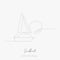 Continuous line drawing. sailboat. simple vector illustration. sailboat concept hand drawing sketch line