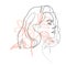 Continuous line, drawing of set faces and hairstyle, fashion concept, woman beauty minimalist, vector illustration for t-shirt, sl