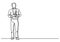 Continuous line drawing of standing photographer with camera