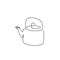 continuous line drawing of the teapot kitchen appliance