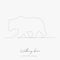 Continuous line drawing. walking bear. simple vector illustration. walking bear concept hand drawing sketch line