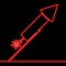 Continuous line Firework rocket Party neon concept