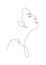 Continuous line Naked woman