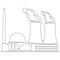 Continuous line nuclear power plant concept Vector