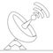 Continuous line Radar satellite dish concept