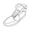 continuous line, shoes, basketball jordan