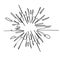 Continuous line starburst hand drawn element vector