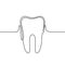 Continuous line tooth logo