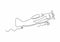 Continuous one line drawing of aircraft or jet airplane. Vector minimalism design simplicity style