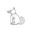 Continuous one line drawing. Dogs. Minimalism style.