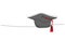Continuous one line drawing of Graduation cap with tassel. Element for degree ceremony and educational programs design