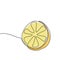 Continuous one line drawing of lemon fruit single hand drawn vector illustration. Concept of fresh and healthy food