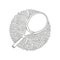 Continuous one line drawing tennis racket - tennis gear for game. Tennis court sport. Tennis as sport or hobby. Swirl curl circle