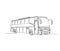Continuous one line drawing of tourist bus. Simple travel bus line art vector illustration