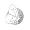 Continuous one line drawing vector illustration of human friendly butterfly