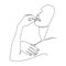 Continuous one line drawing of woman portrait hand drawn beauty pose vector. Illustration simplicity style