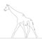 Continuous one line hand drawing giraffe