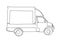 Continuous one line Illustration of Fast delivery truck