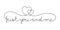 Continuous One Line script cursive text Just you and me. Vector illustration for poster, card, banner valentine day, wedding,