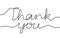 Continuous one single line art Thank you concept. Greeting card lettering date hand drawn sketch. Sign letters script